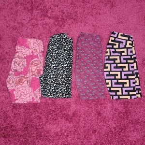 Lot of 4 Lula Roe leggings